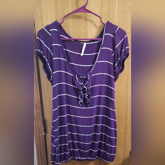 Rue21 Tops - Purple with White Stripes